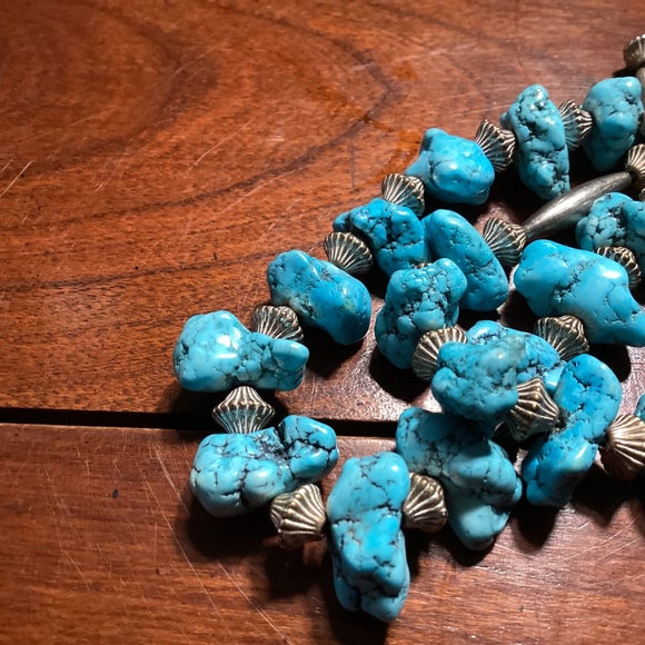 NAVAJO OOAK TURQUOISE & STERLING NECKLACE. JAY KING ? - Picture 6 of 12